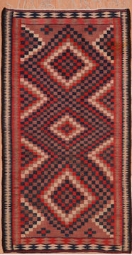 Afghan Kilim Red Rectangle 6x9 ft Wool Carpet 109169
