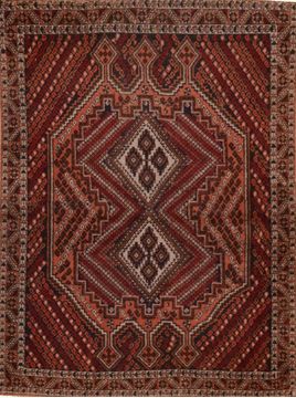 Shahre Babak Red Hand Knotted 3'5" X 4'9"  Area Rug 100-109211