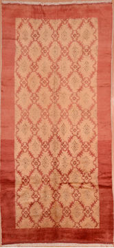 Turkish Gabbeh Orange Runner 10 to 12 ft Wool Carpet 109220