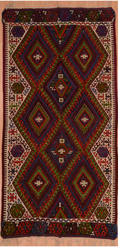 Kilim Red Flat Woven 4'7" X 9'3"  Area Rug 100-109284