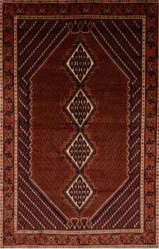Persian Shahre babak Brown Rectangle 7x10 ft Wool Carpet 109363