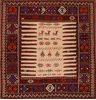 Kilim Red Square Hand Knotted 33 X 33  Area Rug 100-109402 Thumb 0