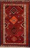 Kilim Red Hand Knotted 51 X 77  Area Rug 100-109413 Thumb 0