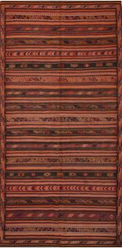 Kilim Red Runner Flat Woven 4'8" X 9'7"  Area Rug 100-109611