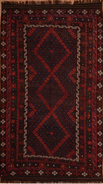 Afghan Kilim Red Rectangle 9x13 ft Wool Carpet 109627
