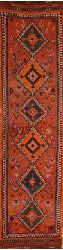 Kilim Red Runner Flat Woven 4'2" X 15'10"  Area Rug 100-109862