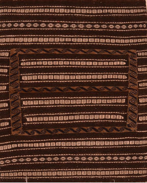 Afghan Kilim Brown Rectangle 3x5 ft Wool Carpet 109864