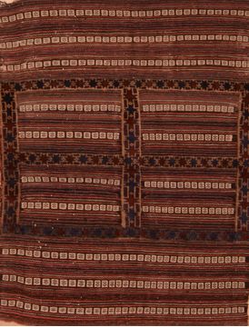 Afghan Kilim Brown Rectangle 3x5 ft Wool Carpet 109909