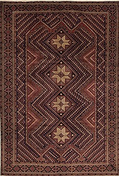 Persian Shahre babak Brown Rectangle 7x10 ft Wool Carpet 11097