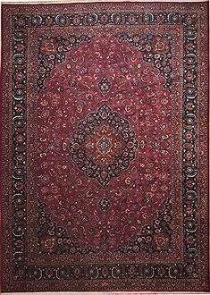 Persian Mashad Red Rectangle 11x16 ft Wool Carpet 11258