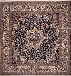 Persian Nain Blue Square 9 ft and Larger Wool Carpet 11286