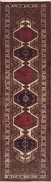 Sarab Brown Runner Hand Knotted 3'8" X 12'1"  Area Rug 100-11486
