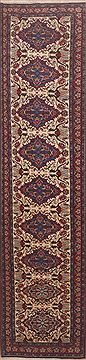 Persian Bidjar White Runner 13 to 15 ft Wool Carpet 11622