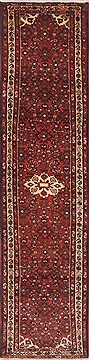 Mussel Red Runner Hand Knotted 2'6" X 11'4"  Area Rug 100-11679
