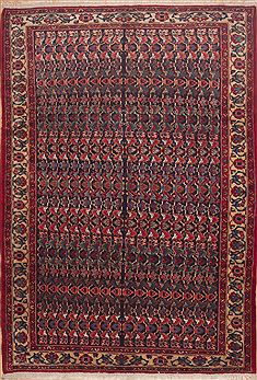 Lilihan Red Hand Knotted 7'2" X 10'3"  Area Rug 100-11702