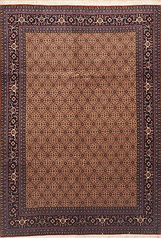 Persian Ardebil Brown Rectangle 7x10 ft Wool Carpet 11763