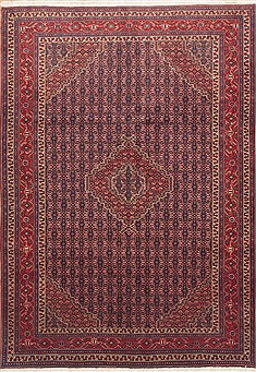 Ardebil Red Hand Knotted 6'9" X 9'6"  Area Rug 100-11769