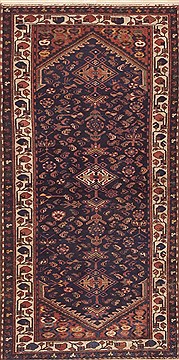 Malayer Blue Hand Knotted 3'1" X 6'3"  Area Rug 100-11795