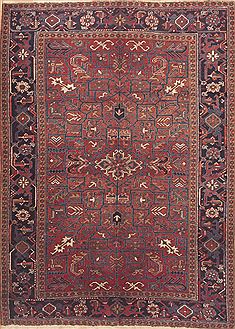 Goravan Red Hand Knotted 6'11" X 9'8"  Area Rug 100-11806
