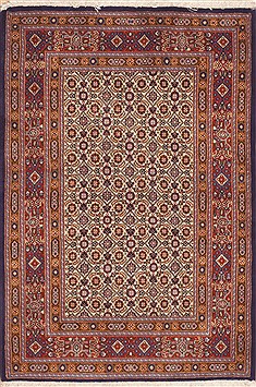 Mood Beige Hand Knotted 2'7" X 4'0"  Area Rug 100-11938