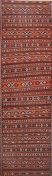 Kilim Red Runner Hand Knotted 5'10" X 18'7"  Area Rug 100-11993