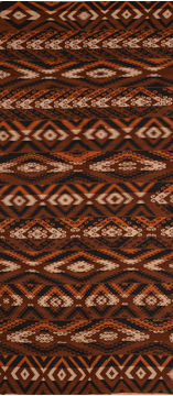 Afghan Kilim Brown Rectangle Odd Size Wool Carpet 110002