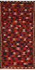 Kilim Red Runner Hand Knotted 410 X 101  Area Rug 100-110016 Thumb 0
