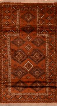 Afghan Baluch Brown Rectangle 3x5 ft Wool Carpet 110203