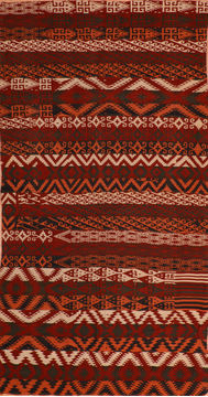 Kilim Red Flat Woven 6'4" X 12'3"  Area Rug 100-110509