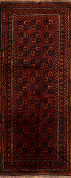 Afghan Baluch Red Runner 10 to 12 ft Wool Carpet 110755