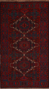 Kilim Red Flat Woven 6'7" X 11'3"  Area Rug 100-110760