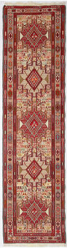 Kilim Red Runner Hand Knotted 2'6" X 9'8"  Area Rug 254-110856