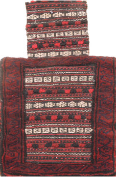 Baluch Red Hand Woven 1'4" X 2'0"  Area Rug 100-110957