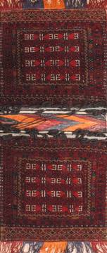Turkman Red Square Hand Knotted 1'8" X 2'4"  Area Rug 100-110994