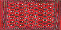 Baluch Red Hand Knotted 2'0" X 4'3"  Area Rug 134-111122