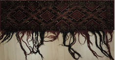 Pakistani Kilim Red Runner 6 ft and Smaller Wool Carpet 111801