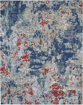 Nourison Artworks Blue Rectangle 10x12 ft Wool Carpet 112698