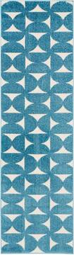 Nourison Harper Blue Runner 6 to 9 ft Polypropylene Carpet 112939