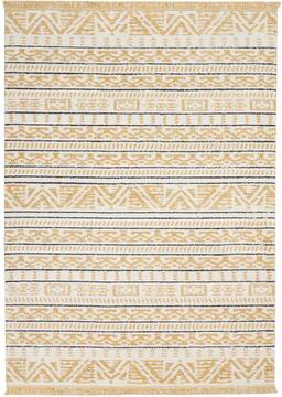 Nourison Kamala Yellow Rectangle 4x6 ft Polypropylene Carpet 112970