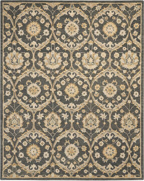 Nourison Jazmine Blue Rectangle 8x10 ft Wool Carpet 113474