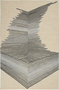 Nourison Symmetry Beige Rectangle 4x6 ft Polyester Carpet 114870