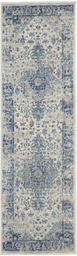 Nourison Tranquil Beige Runner 6 to 9 ft Polypropylene Carpet 115083