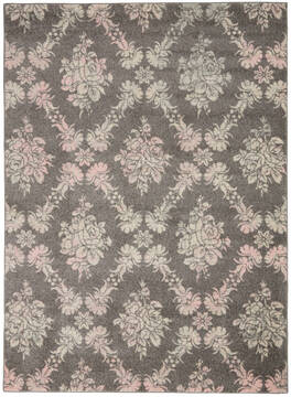 Nourison Tranquil Grey Rectangle 6x9 ft Polypropylene Carpet 115155