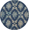 Nourison Tranquil Blue Round 53 X 53 Area Rug  805-115169 Thumb 0