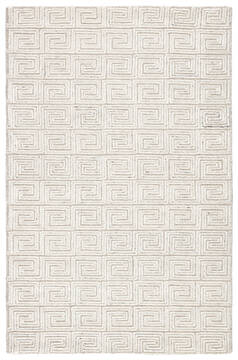 Jaipur Living Capital White Rectangle 5x8 ft Wool and Viscose Carpet 116376