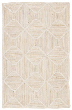 Jaipur Living Naturals Tobago White Rectangle 9x12 ft Jute Carpet 118330
