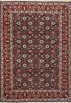 Mahal Red Hand Knotted 6'11" X 10'5"  Area Rug 100-12123