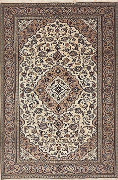 Ardakan Beige Hand Knotted 6'10" X 10'2"  Area Rug 100-12124