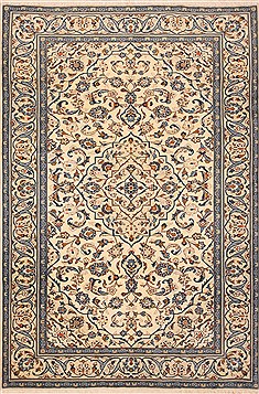 Ardakan White Hand Knotted 6'5" X 9'7"  Area Rug 100-12147