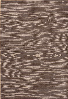 Nepali Modern Brown Rectangle 6x9 ft Wool Carpet 12292